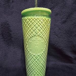 Starbucks 24oz insulated mint green iridescent tumbler good used condition